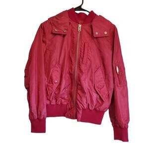 Coach Dark Pink Removable Hood Jacket Coat Size Small